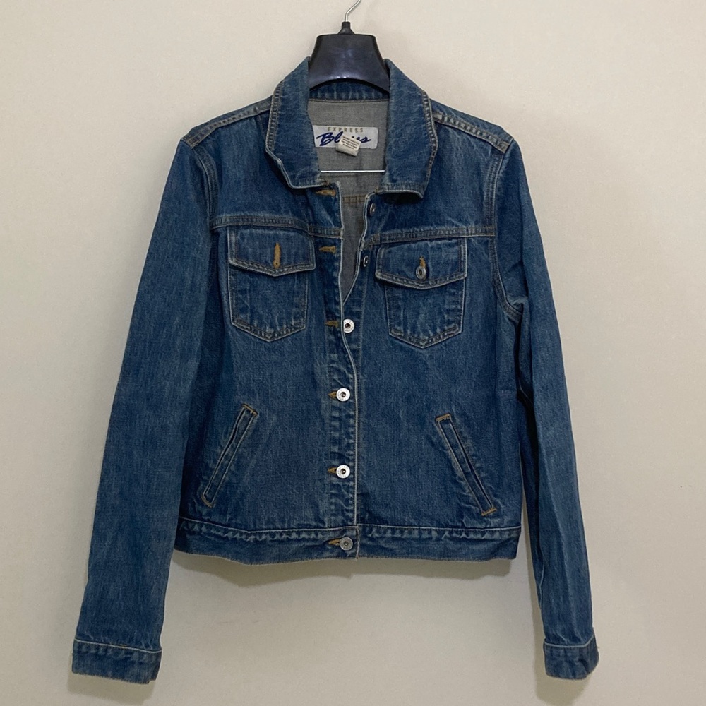 EXPRESS | Blue Denim Jean Jacket - Women’s Large
